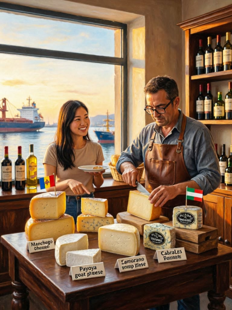 Queso español exportado a diferentes países del mundo