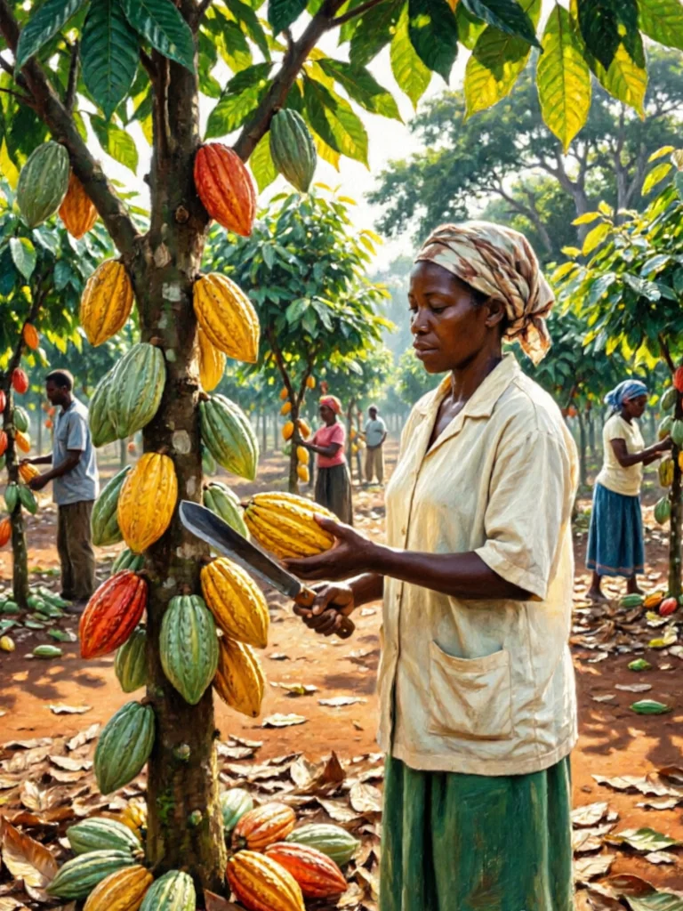 Mapa mundial de la producción de cacao