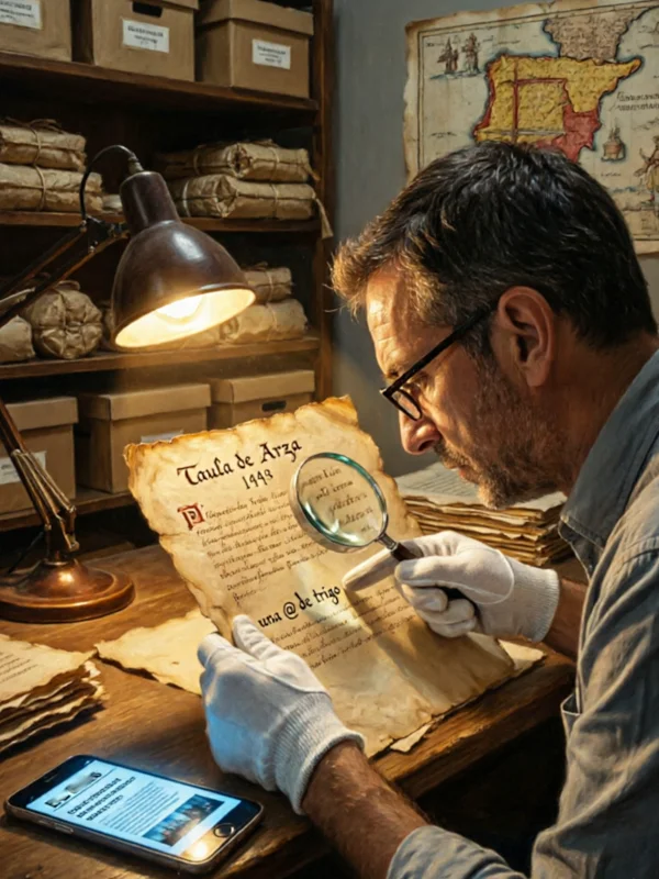Documento Taula de Ariza con la @ más antigua
